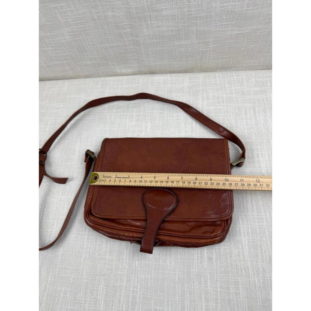 Vintage Brown Leather‎ Womens Shoulder Bag - Picture 8 of 9